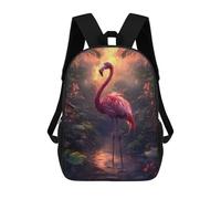 sinyumoney Sacs À Dos Imprimés En 3D 17inch Tropical Sunset Flamingo Sacs À Dos Pour Enfants, Sacs D'école, Sacs De Voyage Mignons, Sacs À Dos Décontractés Pour Garçons