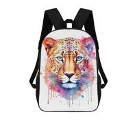 sinyumoney Sacs À Dos Imprimés En 3D 17inch Watercolor Leopard Face Sacs À Dos Pour Enfants, Sacs D'école, Sacs De Voyage Mignons, Sacs À Dos Décontractés Pour Garçons
