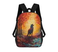 sinyumoney Sacs À Dos Imprimés En 3D 17inch Wolf Colorful Sacs À Dos Pour Enfants, Sacs D'école, Sacs De Voyage Mignons, Sacs À Dos Décontractés Pour Garçons