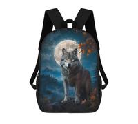 sinyumoney Sacs À Dos Imprimés En 3D 17inch Wolf Under Full Moon Sacs À Dos Pour Enfants, Sacs D'école, Sacs De Voyage Mignons, Sacs À Dos Décontractés Pour Garçons