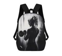 sinyumoney Sacs À Dos Imprimés En 3D 17inch Woman Lifting Weights in Monochrome Style Sacs À Dos Pour Enfants, Sacs D'école, Sacs De Voyage Mignons, Sacs À Dos Décontractés Pour Garçons