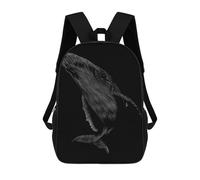 sinyumoney Sacs À Dos Imprimés En 3D Pour Enfants 004 Whale : Sac À Dos Scolaire Mignon Pour Garçons, Idéal Pour Les Activités De Plein Air Et Les Sorties Au Collège 17inch