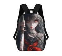 sinyumoney Sacs À Dos Imprimés En 3D Pour Enfants 17inch Anime Girl with Katana Sacs À Livres Garçon Fille Sac D'école Pour Enfants Sac À Dos Avec Grandes Poches Pour L'école
