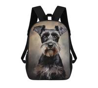 sinyumoney Sacs À Dos Imprimés En 3D Pour Enfants 17inch Black Miniature Schnauzer Portrait Sac D'école Pour Enfants, Sac De Voyage, Sac À Livres Tendance, Grand Sac À Dos