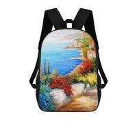 sinyumoney Sacs À Dos Imprimés En 3D Pour Enfants 17inch Bright Day by The Sea Sac D'école Pour Enfants, Sac De Voyage, Sac À Livres Tendance, Grand Sac À Dos