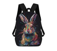 sinyumoney Sacs À Dos Imprimés En 3D Pour Enfants 17inch Colorful Rabbit With Drips Sac D'école Pour Enfants, Sac De Voyage, Sac À Livres Tendance, Grand Sac À Dos