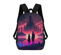 sinyumoney Sacs À Dos Imprimés En 3D Pour Enfants 17inch Couple River Landscape Sacs À Livres Garçon Fille Sac D'école Pour Enfants Sac À Dos Avec Grandes Poches Pour L'école