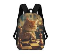 sinyumoney Sacs À Dos Imprimés En 3D Pour Enfants 17inch Cute Cartoon Chess Cat Sacs À Livres Garçon Fille Sac D'école Pour Enfants Sac À Dos Avec Grandes Poches Pour L'école