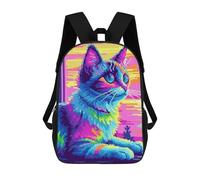sinyumoney Sacs À Dos Imprimés En 3D Pour Enfants 17inch Cute Popart Cat Sacs À Livres Garçon Fille Sac D'école Pour Enfants Sac À Dos Avec Grandes Poches Pour L'école