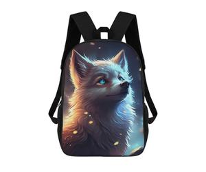 sinyumoney Sacs À Dos Imprimés En 3D Pour Enfants 17inch Cute Wolf Animal Cartoon Sac D'école Pour Enfants, Sac De Voyage, Sac À Livres Tendance, Grand Sac À Dos