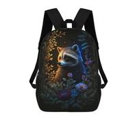 sinyumoney Sacs À Dos Imprimés En 3D Pour Enfants 17inch Fantasy Raccoon Magic Sac D'école Pour Enfants, Sac De Voyage, Sac À Livres Tendance, Grand Sac À Dos