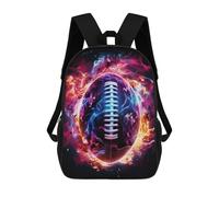 sinyumoney Sacs À Dos Imprimés En 3D Pour Enfants 17inch Flame Engulfed Football Sac D'école Pour Enfants, Sac De Voyage, Sac À Livres Tendance, Grand Sac À Dos