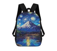 sinyumoney Sacs À Dos Imprimés En 3D Pour Enfants 17inch Fuji Mount Starry Night Sacs À Livres Garçon Fille Sac D'école Pour Enfants Sac À Dos Avec Grandes Poches Pour L'école