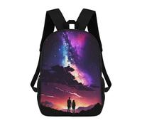 sinyumoney Sacs À Dos Imprimés En 3D Pour Enfants 17inch Galaxy Couple Landscape Sac D'école Pour Enfants, Sac De Voyage, Sac À Livres Tendance, Grand Sac À Dos