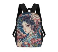 sinyumoney Sacs À Dos Imprimés En 3D Pour Enfants 17inch Geisha Dragon Japanese Sac D'école Pour Enfants, Sac De Voyage, Sac À Livres Tendance, Grand Sac À Dos