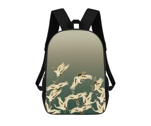 sinyumoney Sacs À Dos Imprimés En 3D Pour Enfants 17inch GOLDEN JAPANESE CRANES ORI Sac D'école Pour Enfants, Sac De Voyage, Sac À Livres Tendance, Grand Sac À Dos