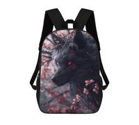 sinyumoney Sacs À Dos Imprimés En 3D Pour Enfants 17inch Japanese Black Kitsune Fox Sacs À Livres Garçon Fille Sac D'école Pour Enfants Sac À Dos Avec Grandes Poches Pour L'école