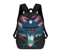 sinyumoney Sacs À Dos Imprimés En 3D Pour Enfants 17inch Japanese Torii Gate Lake Sacs À Livres Garçon Fille Sac D'école Pour Enfants Sac À Dos Avec Grandes Poches Pour L'école