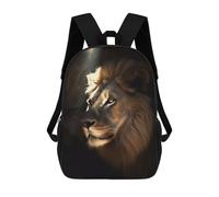 sinyumoney Sacs À Dos Imprimés En 3D Pour Enfants 17inch Majestic Lion in Dark Cave Sac D'école Pour Enfants, Sac De Voyage, Sac À Livres Tendance, Grand Sac À Dos