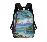 sinyumoney Sacs À Dos Imprimés En 3D Pour Enfants 17inch Mount Fuji in Japan Sac D'école Pour Enfants, Sac De Voyage, Sac À Livres Tendance, Grand Sac À Dos