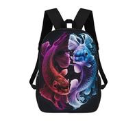sinyumoney Sacs À Dos Imprimés En 3D Pour Enfants 17inch Neon Koi Fish Sac D'école Pour Enfants, Sac De Voyage, Sac À Livres Tendance, Grand Sac À Dos