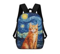 sinyumoney Sacs À Dos Imprimés En 3D Pour Enfants 17inch Orange Tabby Cat Sac D'école Pour Enfants, Sac De Voyage, Sac À Livres Tendance, Grand Sac À Dos