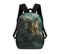sinyumoney Sacs À Dos Imprimés En 3D Pour Enfants 17inch Tropical Rain Forest Tiger Sacs À Livres Garçon Fille Sac D'école Pour Enfants Sac À Dos Avec Grandes Poches Pour L'école
