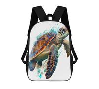 sinyumoney Sacs À Dos Imprimés En 3D Pour Enfants 17inch Turtle in Watercolor Sac D'école Pour Enfants, Sac De Voyage, Sac À Livres Tendance, Grand Sac À Dos