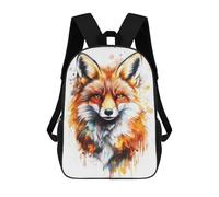 sinyumoney Sacs À Dos Imprimés En 3D Pour Enfants 17inch Watercolor Fox Portrait Sac D'école Pour Enfants, Sac De Voyage, Sac À Livres Tendance, Grand Sac À Dos