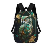 sinyumoney Sacs À Dos Imprimés En 3D Pour Enfants Abstract Geometric Owl : Sac À Dos Scolaire Mignon Pour Garçons, Idéal Pour Les Activités De Plein Air Et Les Sorties Au Collège 17inch