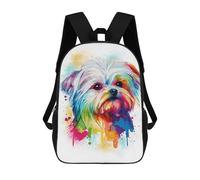 sinyumoney Sacs À Dos Imprimés En 3D Pour Enfants Abstract Maltese Dog Art Sacs À Dos Tendance Et Décontractés, Sacs De Voyage Mignons, Sacs À Dos Décontractés Pour Garçons Et Filles