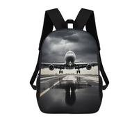 sinyumoney Sacs À Dos Imprimés En 3D Pour Enfants Airliner Take Off Rainy : Sac À Dos Scolaire Mignon Pour Garçons, Idéal Pour Les Activités De Plein Air Et Les Sorties Au Collège 17inch