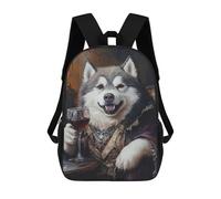 sinyumoney Sacs À Dos Imprimés En 3D Pour Enfants Alaskan Malamute Wine Master Sacs À Dos Tendance Et Décontractés, Sacs De Voyage Mignons, Sacs À Dos Décontractés Pour Garçons Et Filles