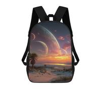 sinyumoney Sacs À Dos Imprimés En 3D Pour Enfants Alien Sunset with Planets Sacs À Dos Tendance Et Décontractés, Sacs De Voyage Mignons, Sacs À Dos Décontractés Pour Garçons Et Filles