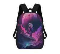 sinyumoney Sacs À Dos Imprimés En 3D Pour Enfants Astronaut on Alien Planet -7 Sacs À Dos Scolaires Garçon Fille Avec Grandes Poches Pour Enfants 17inch
