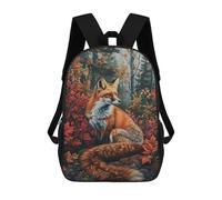 sinyumoney Sacs À Dos Imprimés En 3D Pour Enfants Autumn Fox in Forest-2 Sacs À Dos Scolaires Garçon Fille Avec Grandes Poches Pour Enfants 17inch