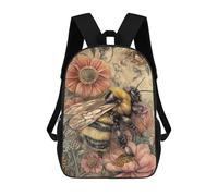 sinyumoney Sacs À Dos Imprimés En 3D Pour Enfants Bee on Pink Flower-1 Sacs À Dos Tendance Et Décontractés, Sacs De Voyage Mignons, Sacs À Dos Décontractés Pour Garçons Et Filles