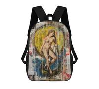 sinyumoney Sacs À Dos Imprimés En 3D Pour Enfants Birth of Venus Graffiti Collage Sacs À Dos Scolaires Garçon Fille Avec Grandes Poches Pour Enfants 17inch