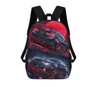 sinyumoney Sacs À Dos Imprimés En 3D Pour Enfants Black Beauty in Red Moon : Sac À Dos Scolaire Mignon Pour Garçons, Idéal Pour Les Activités De Plein Air Et Les Sorties Au Collège 17inch