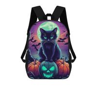 sinyumoney Sacs À Dos Imprimés En 3D Pour Enfants Black Cat Halloween : Sac À Dos Scolaire Mignon Pour Garçons, Idéal Pour Les Activités De Plein Air Et Les Sorties Au Collège 17inch