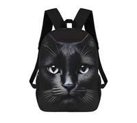 sinyumoney Sacs À Dos Imprimés En 3D Pour Enfants Black Cat Portrait Sacs À Dos Tendance Et Décontractés, Sacs De Voyage Mignons, Sacs À Dos Décontractés Pour Garçons Et Filles