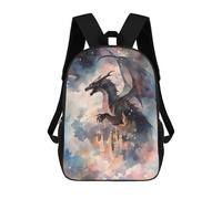 sinyumoney Sacs À Dos Imprimés En 3D Pour Enfants Black Dragon And Castle Sacs À Dos Scolaires Garçon Fille Avec Grandes Poches Pour Enfants 17inch