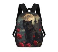 sinyumoney Sacs À Dos Imprimés En 3D Pour Enfants Black Panther Moonlit Castle Romance Sacs À Dos Tendance Et Décontractés, Sacs De Voyage Mignons, Sacs À Dos Décontractés Pour Garçons Et Filles