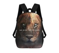 sinyumoney Sacs À Dos Imprimés En 3D Pour Enfants Bold Ambition No Risk, No Reward : Sac À Dos Scolaire Mignon Pour Garçons, Idéal Pour Les Activités De Plein Air Et Les Sorties Au Collège 17inch