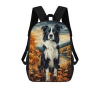 sinyumoney Sacs À Dos Imprimés En 3D Pour Enfants Border Collie in Autumn Landscape : Sac À Dos Scolaire Mignon Pour Garçons, Idéal Pour Les Activités De Plein Air Et Les Sorties Au Collège 17inch
