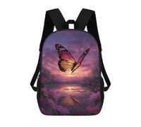 sinyumoney Sacs À Dos Imprimés En 3D Pour Enfants Butterfly Sunset Garden Sacs À Dos Tendance Et Décontractés, Sacs De Voyage Mignons, Sacs À Dos Décontractés Pour Garçons Et Filles