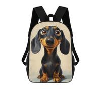 sinyumoney Sacs À Dos Imprimés En 3D Pour Enfants Cartoon Dachshund Portrait : Sac À Dos Scolaire Mignon Pour Garçons, Idéal Pour Les Activités De Plein Air Et Les Sorties Au Collège 17inch