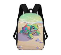 sinyumoney Sacs À Dos Imprimés En 3D Pour Enfants Cartoon Turtle Beach : Sac À Dos Scolaire Mignon Pour Garçons, Idéal Pour Les Activités De Plein Air Et Les Sorties Au Collège 17inch
