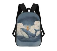 sinyumoney Sacs À Dos Imprimés En 3D Pour Enfants Cat Riding A Whale : Sac À Dos Scolaire Mignon Pour Garçons, Idéal Pour Les Activités De Plein Air Et Les Sorties Au Collège 17inch