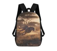 sinyumoney Sacs À Dos Imprimés En 3D Pour Enfants Cheetah Running in Grassland Sacs À Dos Tendance Et Décontractés, Sacs De Voyage Mignons, Sacs À Dos Décontractés Pour Garçons Et Filles